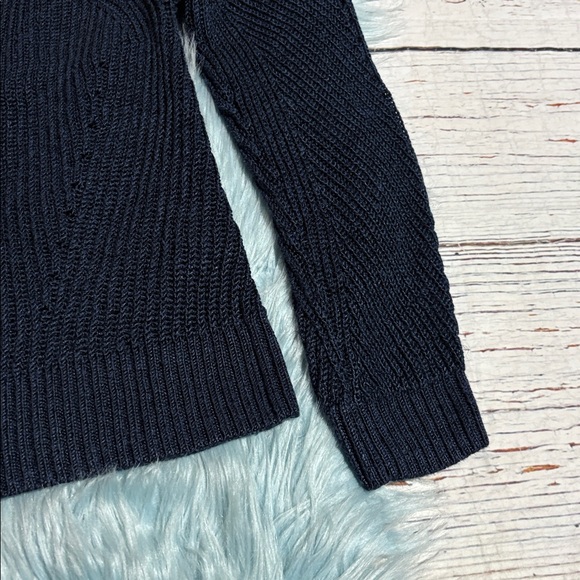 Lauren Ralph Lauren Black Label Dark Blue Knit Sweater sz MP - Picture 4 of 8